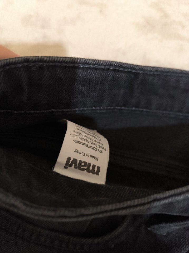 Mavi Siyah Erkek Denim Pantolon - Görsel 2