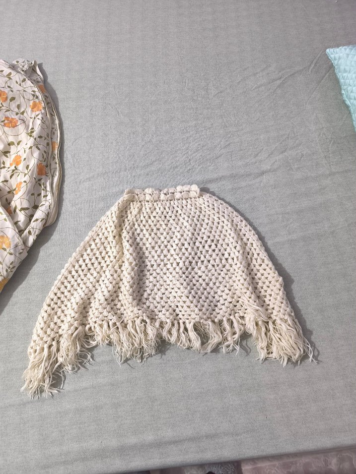 Kız Çocuk Bohem Örgü Panço - Görsel 2