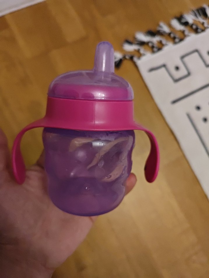 Mor Kulplu Bebek Biberonu - Görsel 2