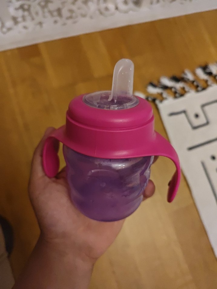 Mor Kulplu Bebek Biberonu - Görsel 3