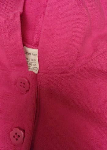 LC Waikiki Pembe Kapüşonlu Uzun Kollu Bebek Kız Takımı