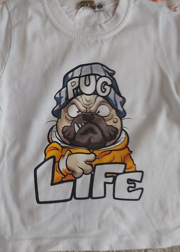 Diğer Beyaz Erkek Çocuk Puff Baskılı Tişört
