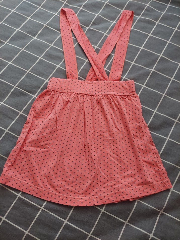 Puantiyeli Pembe salopet - Görsel 3