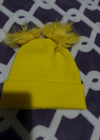 Sarı Örme çocuk Bere - Görsel 2