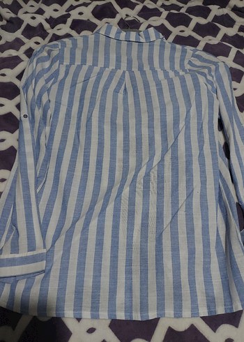 Mavi Nakışlı Bohem Kadın Gömlek - Görsel 2