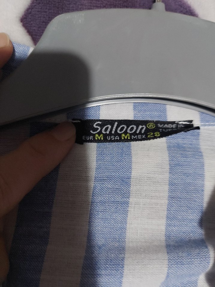 Mavi Nakışlı Bohem Kadın Gömlek - Görsel 3