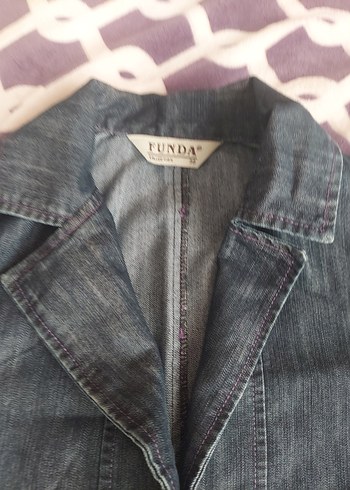 Nakışlı Kadın Denim Ceket - Görsel 3