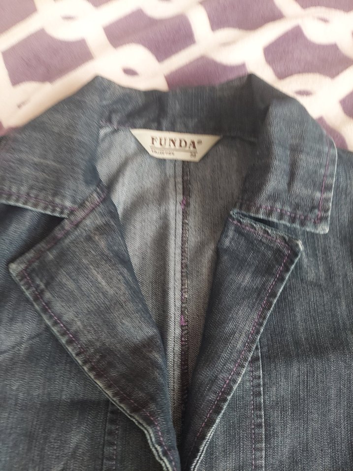 Nakışlı Kadın Denim Ceket - Görsel 3