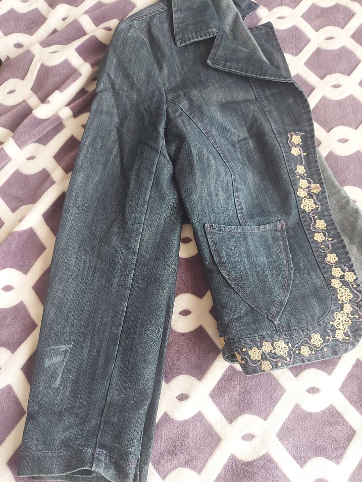 Nakışlı Kadın Denim Ceket - Görsel 2