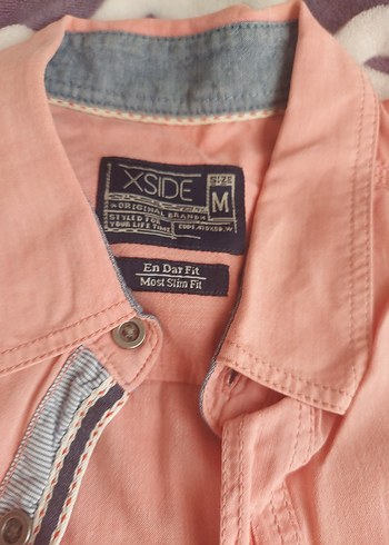 Erkek Pembe Pamuklu Kısa Kollu Gömlek - Görsel 2