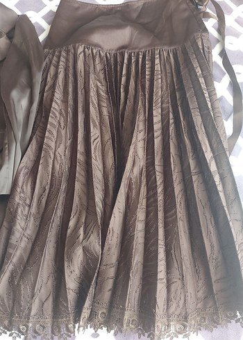 Kahverengi Pilili Uzun Kadın Takım - Görsel 2