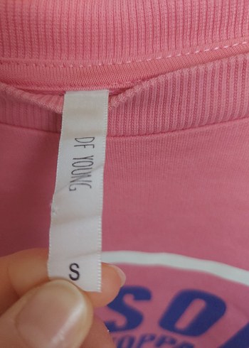 Pembe Baskılı Kadın Sweatshirt - Görsel 3