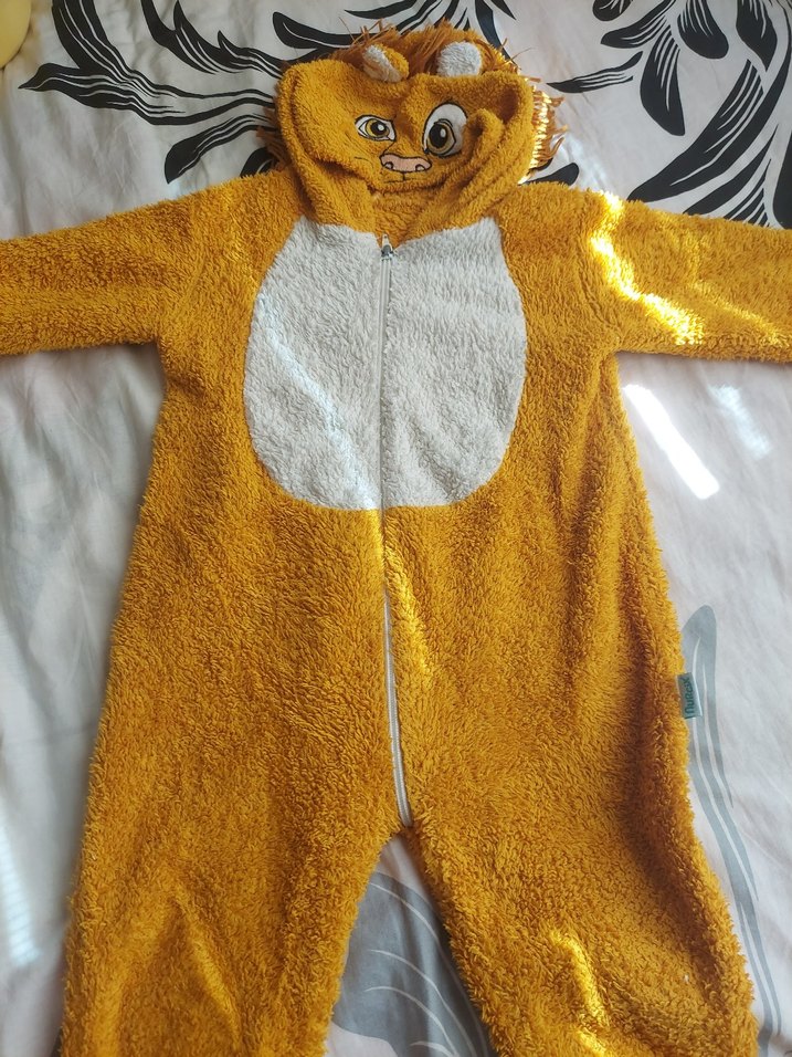 Sarı Peluş Kedi Tulumu - Görsel 4