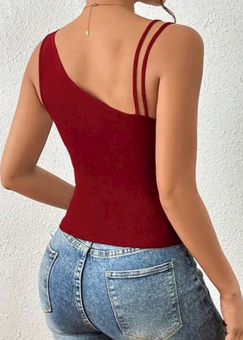 Trendyol & Milla Kaşkorse kumaş çift askı deraylı bluz