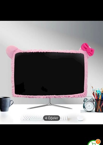 Beden Pembe Monitör Ekran Koruyucu Kılıf