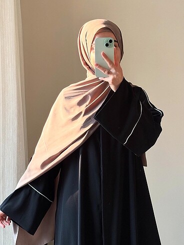 m Beden siyah Renk BİYELİ ABAYA