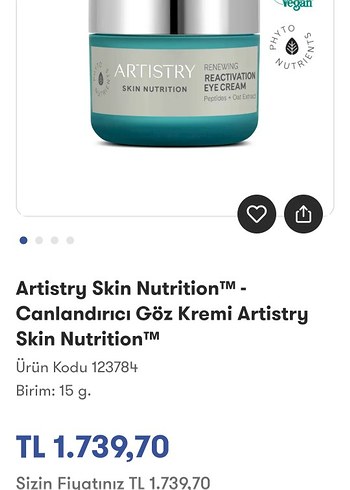 Artistry Canlandırıcı Göz Kremi 15 g