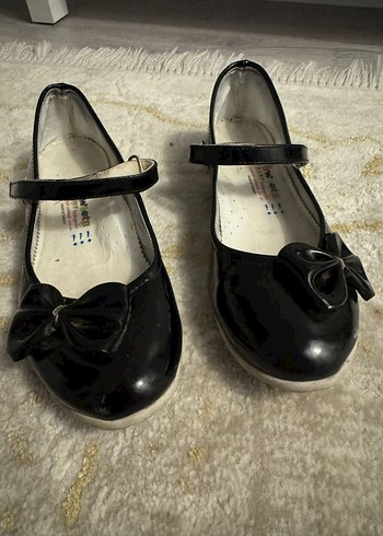 Kızlar İçin Siyah Rugan Babet Ayakkabı - Görsel 2