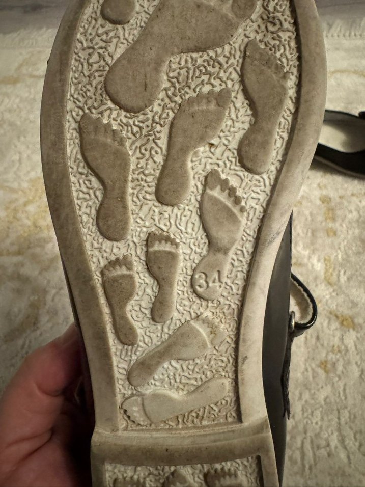 Kızlar İçin Siyah Rugan Babet Ayakkabı - Görsel 3