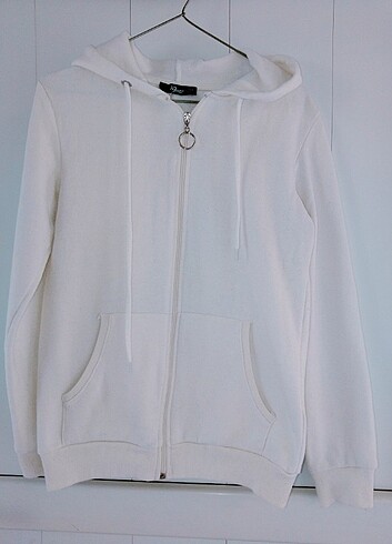Kapşonlu fermuarlı sweatshirt kadın 