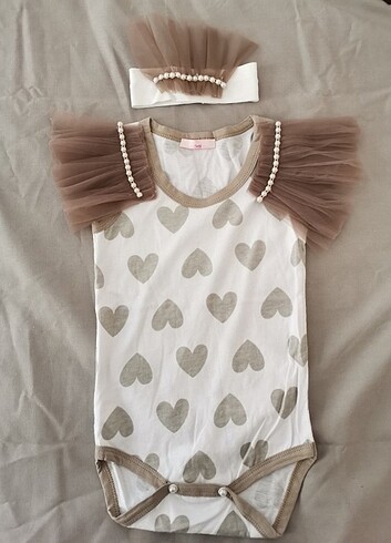 6 Ay Beden Veo baby marka kız bebek çıtçıtlı body