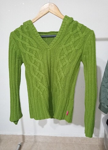 Diğer Yeşil kapüşonlu sweatshirt 