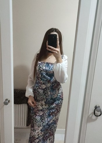 uzun kalem elbise - Görsel 4