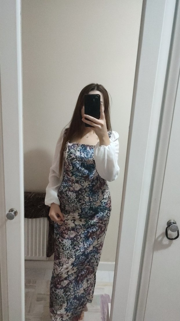 uzun kalem elbise - Görsel 4