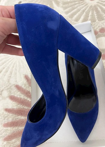 Mavi Süet Stiletto