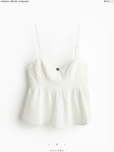 H&m keten askılı bluz