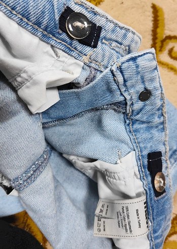 Mavi Düğmeli Rahat Kesim çocuk Jean pantolon - Görsel 4