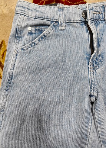 Mavi Düğmeli Rahat Kesim çocuk Jean pantolon - Görsel 5