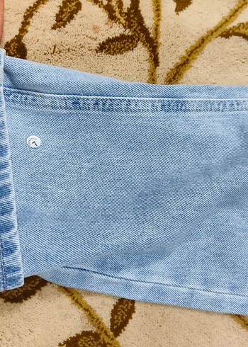 Mavi Düğmeli Rahat Kesim çocuk Jean pantolon - Görsel 6