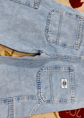 Mavi Düğmeli Rahat Kesim çocuk Jean pantolon - Görsel 3