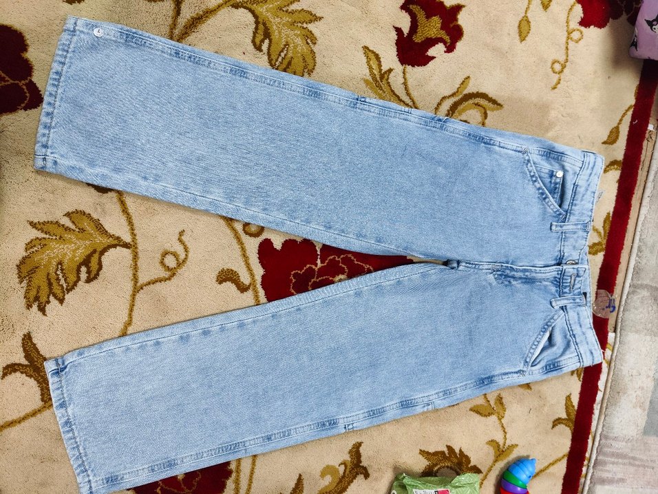 Mavi Düğmeli Rahat Kesim çocuk Jean pantolon - Görsel 2