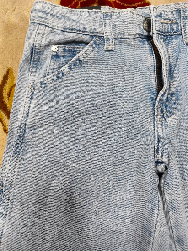 Mavi Düğmeli Rahat Kesim çocuk Jean pantolon - Görsel 5