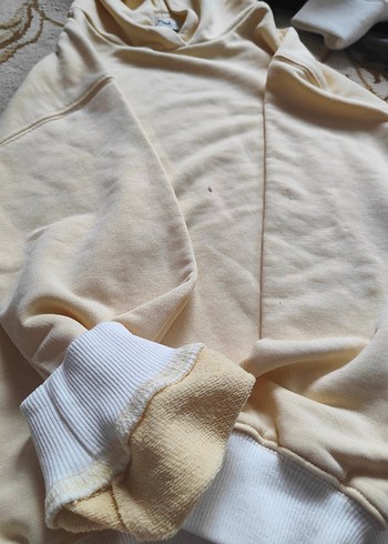 Sarı Kapüşonlu çocuk sweatshirt - Görsel 3