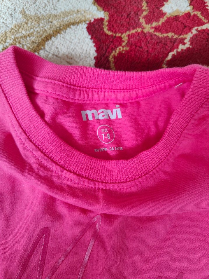 Kız Çocuk Pembe Kısa Kollu Tişört - Görsel 3