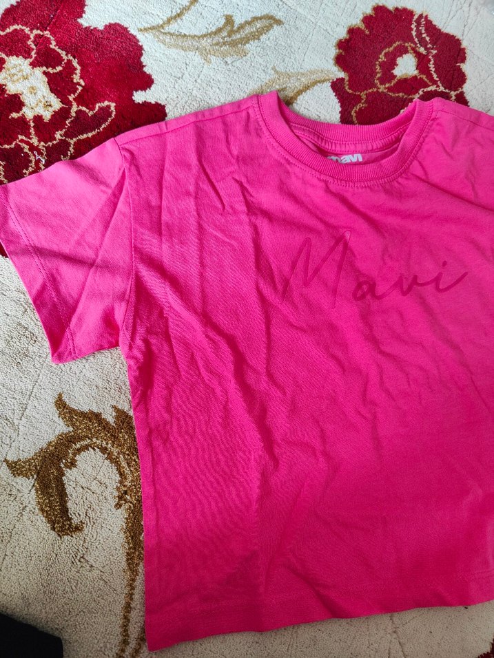 Kız Çocuk Pembe Kısa Kollu Tişört - Görsel 2