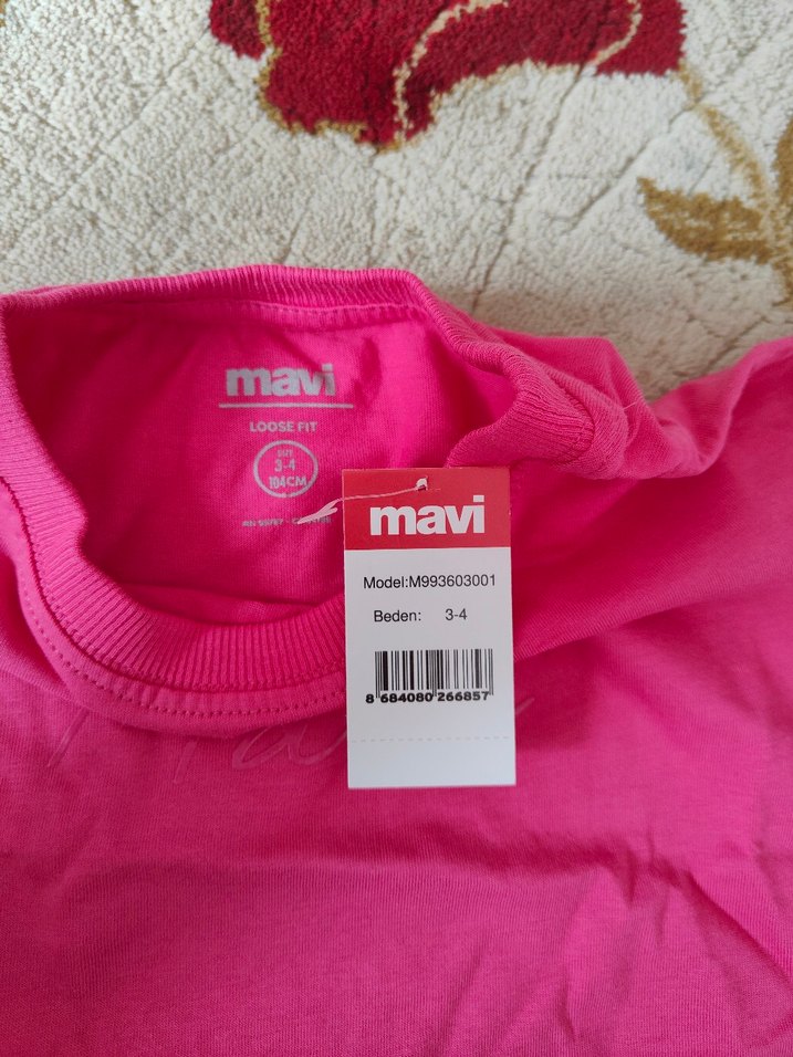 Pembe Bisiklet Yaka Kısa Kollu tişört - Görsel 2