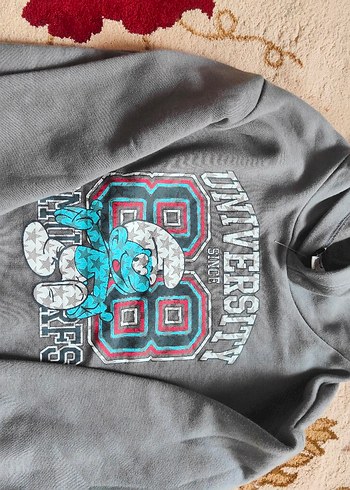 Gri Baskılı Erkek Çocuk Sweatshirt - Görsel 2