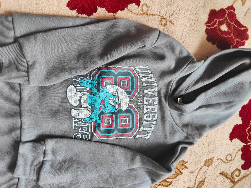 Gri Baskılı Erkek Çocuk Sweatshirt - Görsel 2