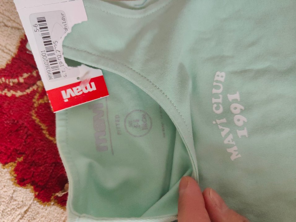 Pastel Yeşil Baskılı Çocuk Atlet - Görsel 2