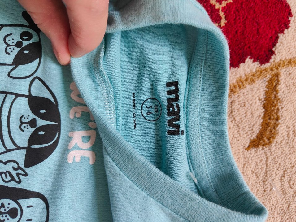 Mavi Uzun Kollu kız çocuk sweatshirt - Görsel 3