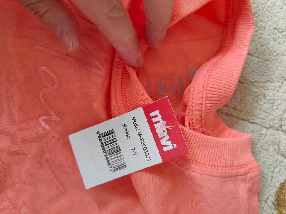 Kız Çocuk Pembe Kısa Kollu Tişört mavi tişört orijinal - Görsel 2