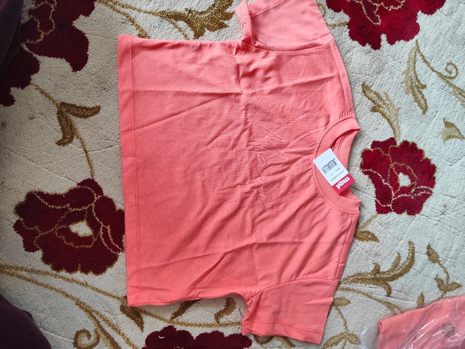 Kız Çocuk Pembe Kısa Kollu Tişört mavi tişört orijinal - Görsel 3