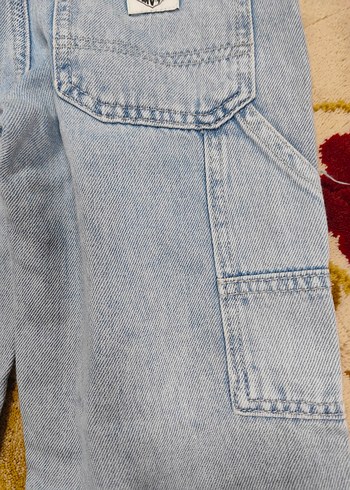 Kız Çocuk Mavi Denim Pantolon - Görsel 4