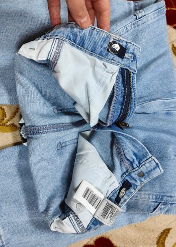 Kız Çocuk Mavi Denim Pantolon - Görsel 5