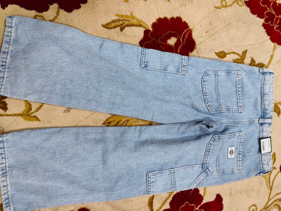 Kız Çocuk Mavi Denim Pantolon - Görsel 2