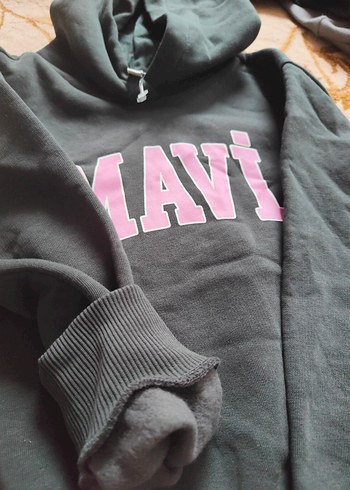 Gri Kapüşonlu çocuk sweatshirt - Görsel 3